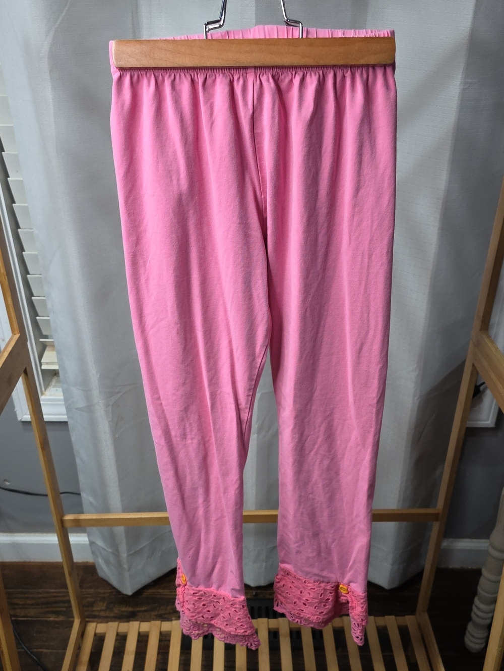Matilda Jane Pink Leggings with Lace Hem